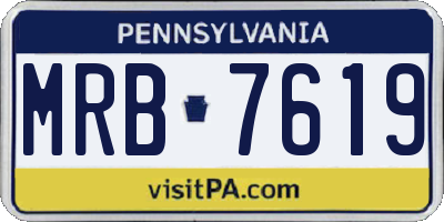 PA license plate MRB7619