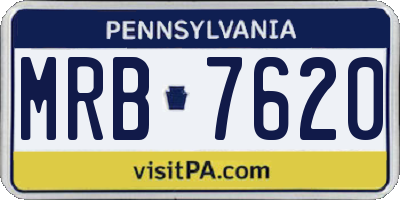 PA license plate MRB7620
