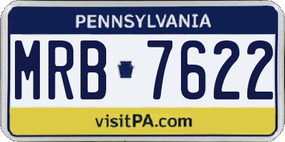 PA license plate MRB7622