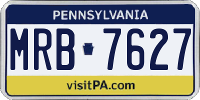 PA license plate MRB7627
