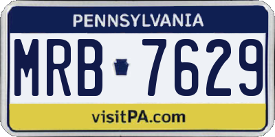 PA license plate MRB7629