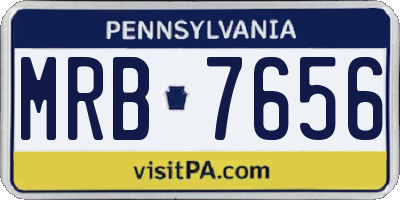 PA license plate MRB7656