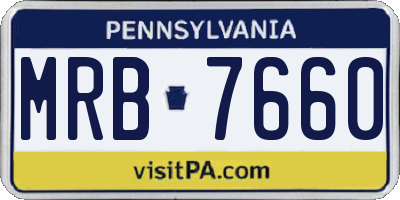 PA license plate MRB7660