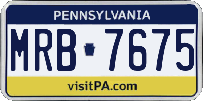 PA license plate MRB7675