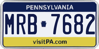 PA license plate MRB7682