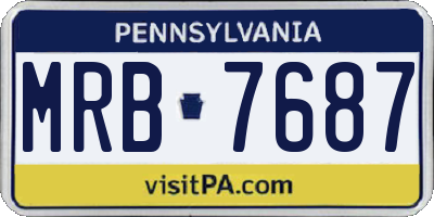 PA license plate MRB7687