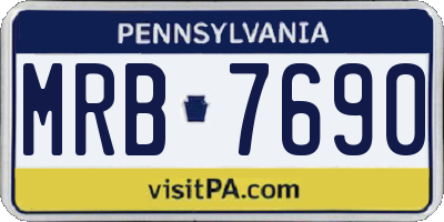PA license plate MRB7690