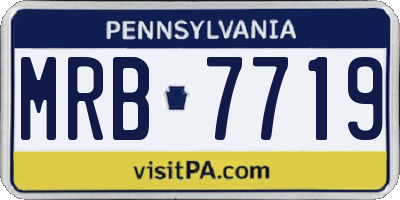 PA license plate MRB7719