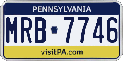PA license plate MRB7746