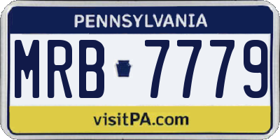 PA license plate MRB7779