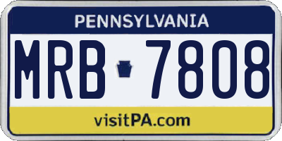 PA license plate MRB7808