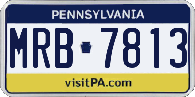 PA license plate MRB7813