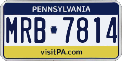 PA license plate MRB7814