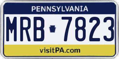 PA license plate MRB7823