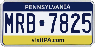 PA license plate MRB7825