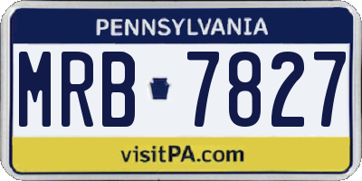 PA license plate MRB7827