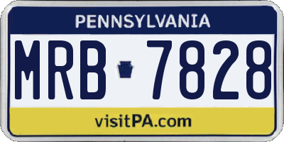 PA license plate MRB7828