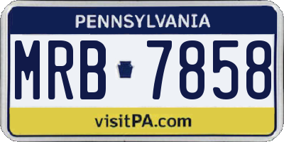 PA license plate MRB7858