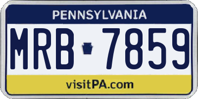 PA license plate MRB7859
