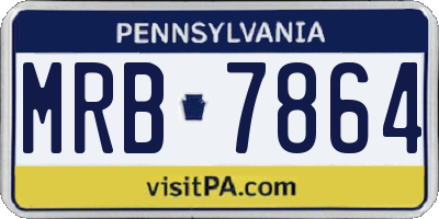 PA license plate MRB7864