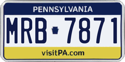 PA license plate MRB7871