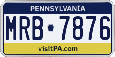 PA license plate MRB7876