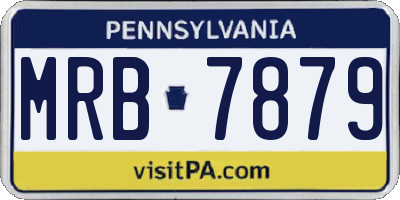 PA license plate MRB7879