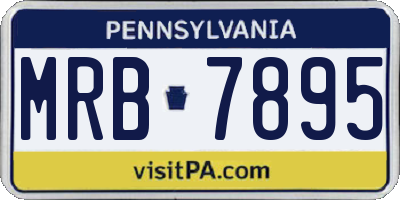 PA license plate MRB7895