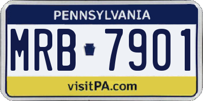 PA license plate MRB7901