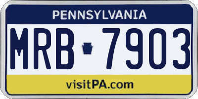PA license plate MRB7903