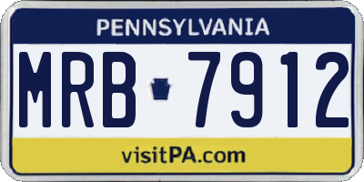 PA license plate MRB7912
