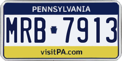 PA license plate MRB7913