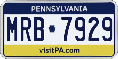 PA license plate MRB7929