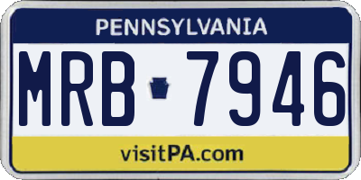 PA license plate MRB7946