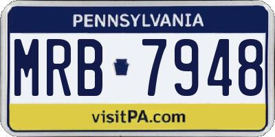 PA license plate MRB7948
