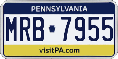 PA license plate MRB7955