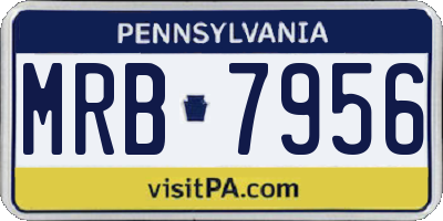 PA license plate MRB7956