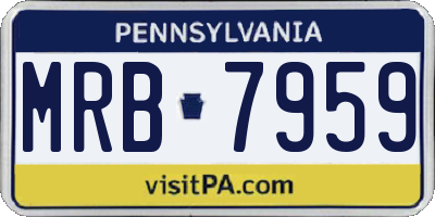 PA license plate MRB7959