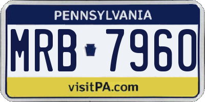 PA license plate MRB7960