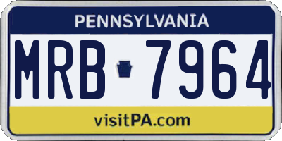 PA license plate MRB7964