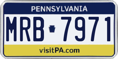 PA license plate MRB7971