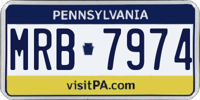 PA license plate MRB7974