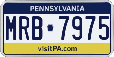PA license plate MRB7975