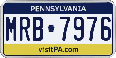 PA license plate MRB7976