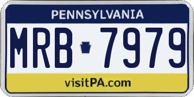 PA license plate MRB7979