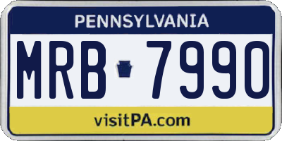 PA license plate MRB7990