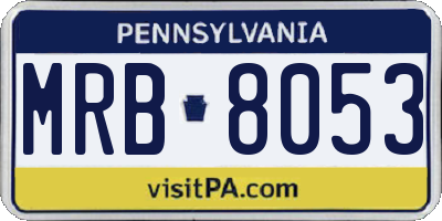 PA license plate MRB8053