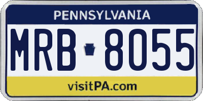 PA license plate MRB8055
