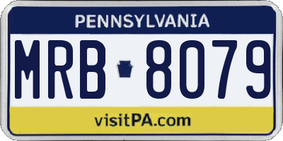 PA license plate MRB8079
