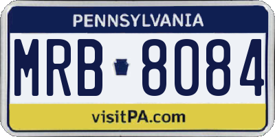 PA license plate MRB8084
